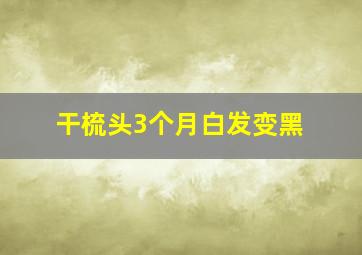 干梳头3个月白发变黑