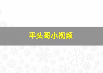 平头哥小视频