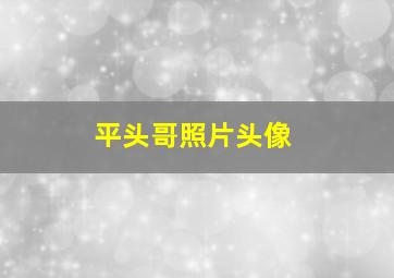 平头哥照片头像