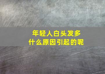 年轻人白头发多什么原因引起的呢