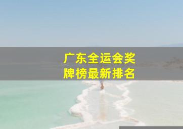 广东全运会奖牌榜最新排名