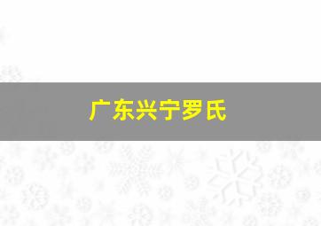 广东兴宁罗氏