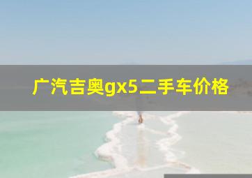 广汽吉奥gx5二手车价格