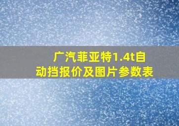 广汽菲亚特1.4t自动挡报价及图片参数表