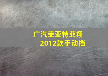 广汽菲亚特菲翔2012款手动挡