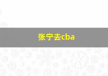 张宁去cba