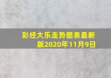 彩经大乐走势图表最新版2020年11月9日