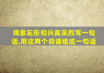 得意忘形和兴高采烈写一句话,用这两个词语组成一句话