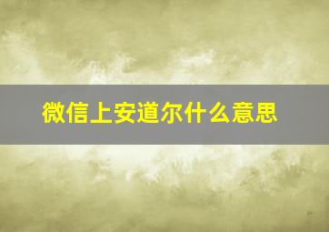 微信上安道尔什么意思