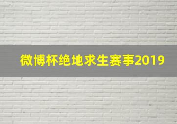 微博杯绝地求生赛事2019