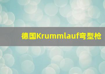 德国Krummlauf弯型枪