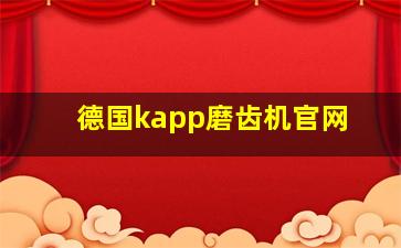 德国kapp磨齿机官网