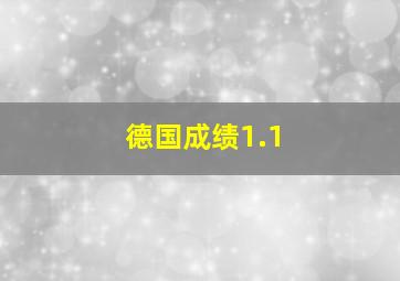 德国成绩1.1