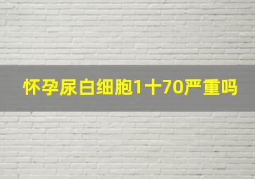 怀孕尿白细胞1十70严重吗