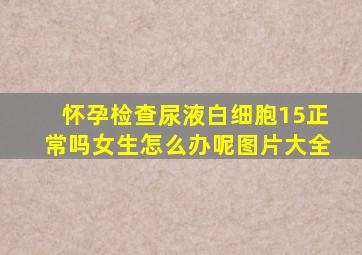 怀孕检查尿液白细胞15正常吗女生怎么办呢图片大全