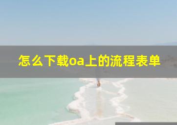 怎么下载oa上的流程表单