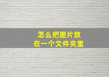 怎么把图片放在一个文件夹里