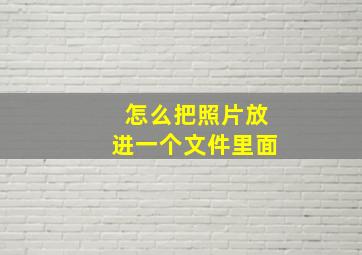 怎么把照片放进一个文件里面