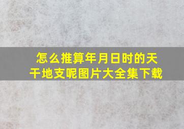 怎么推算年月日时的天干地支呢图片大全集下载