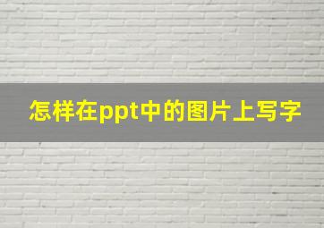 怎样在ppt中的图片上写字