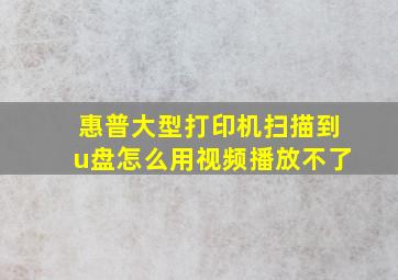 惠普大型打印机扫描到u盘怎么用视频播放不了