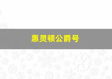 惠灵顿公爵号