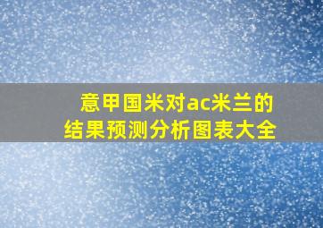 意甲国米对ac米兰的结果预测分析图表大全