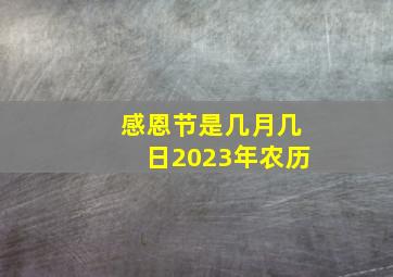 感恩节是几月几日2023年农历