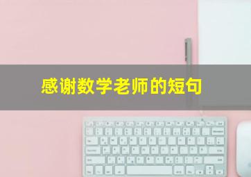 感谢数学老师的短句