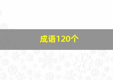 成语120个