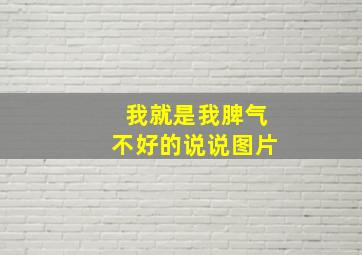 我就是我脾气不好的说说图片