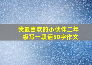 我最喜欢的小伙伴二年级写一段话50字作文