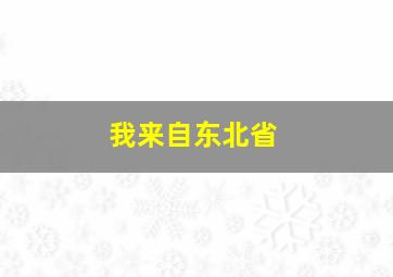 我来自东北省