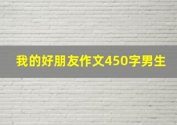 我的好朋友作文450字男生