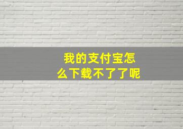 我的支付宝怎么下载不了了呢