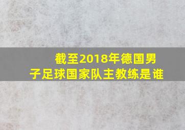 截至2018年德国男子足球国家队主教练是谁