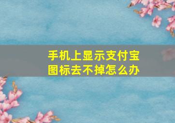 手机上显示支付宝图标去不掉怎么办