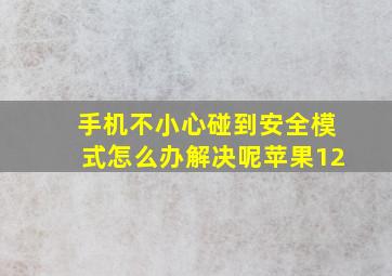 手机不小心碰到安全模式怎么办解决呢苹果12