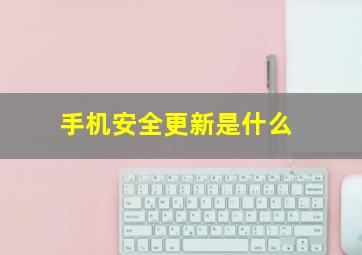 手机安全更新是什么