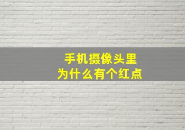 手机摄像头里为什么有个红点