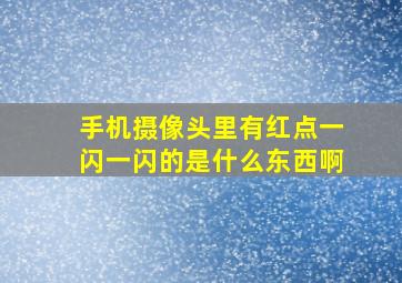 手机摄像头里有红点一闪一闪的是什么东西啊