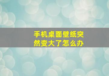 手机桌面壁纸突然变大了怎么办