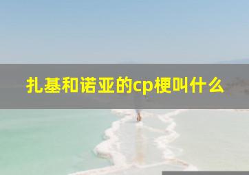 扎基和诺亚的cp梗叫什么