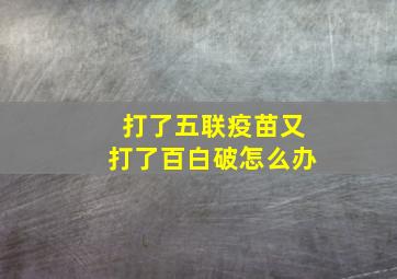 打了五联疫苗又打了百白破怎么办