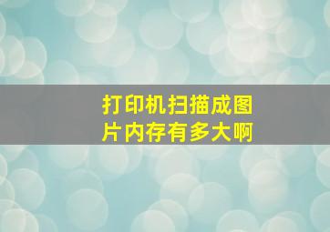 打印机扫描成图片内存有多大啊