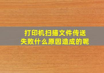 打印机扫描文件传送失败什么原因造成的呢