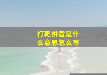 打靶拼音是什么意思怎么写