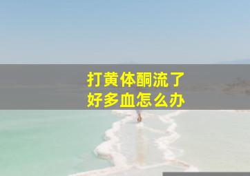 打黄体酮流了好多血怎么办