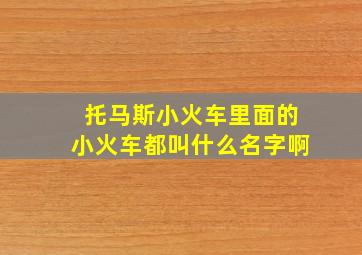 托马斯小火车里面的小火车都叫什么名字啊