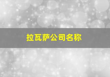 拉瓦萨公司名称